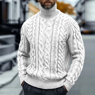William™ | Vintage Polotröja med Kabelstickning