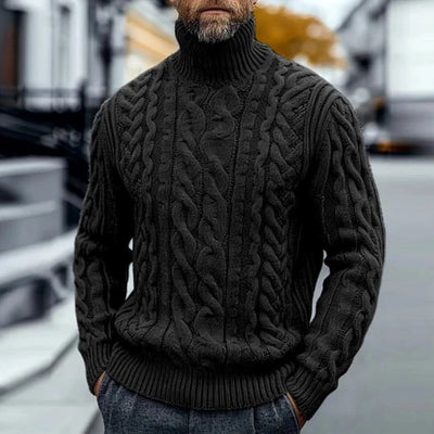 William™ | Vintage Polotröja med Kabelstickning