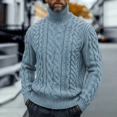 William™ | Vintage Polotröja med Kabelstickning