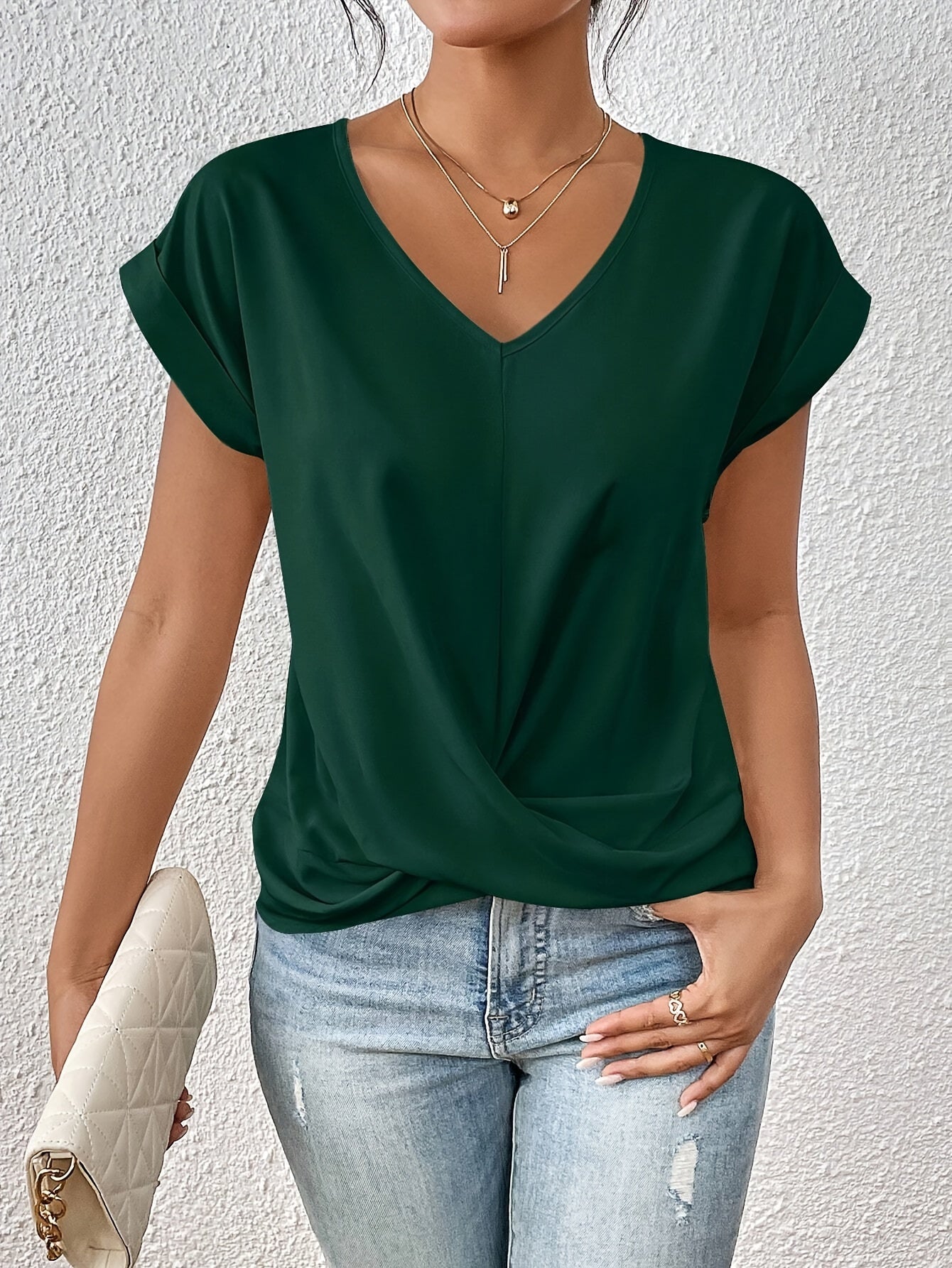 Gunborg™ | Mjuk V-ringad t-shirt