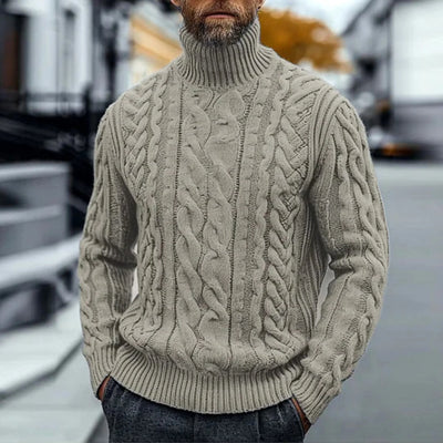 William™ | Vintage Polotröja med Kabelstickning