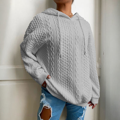 Gunnel™ | Mysig stickad hoodie