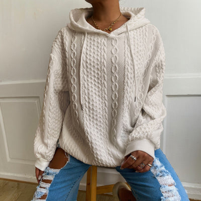 Gunnel™ | Mysig stickad hoodie