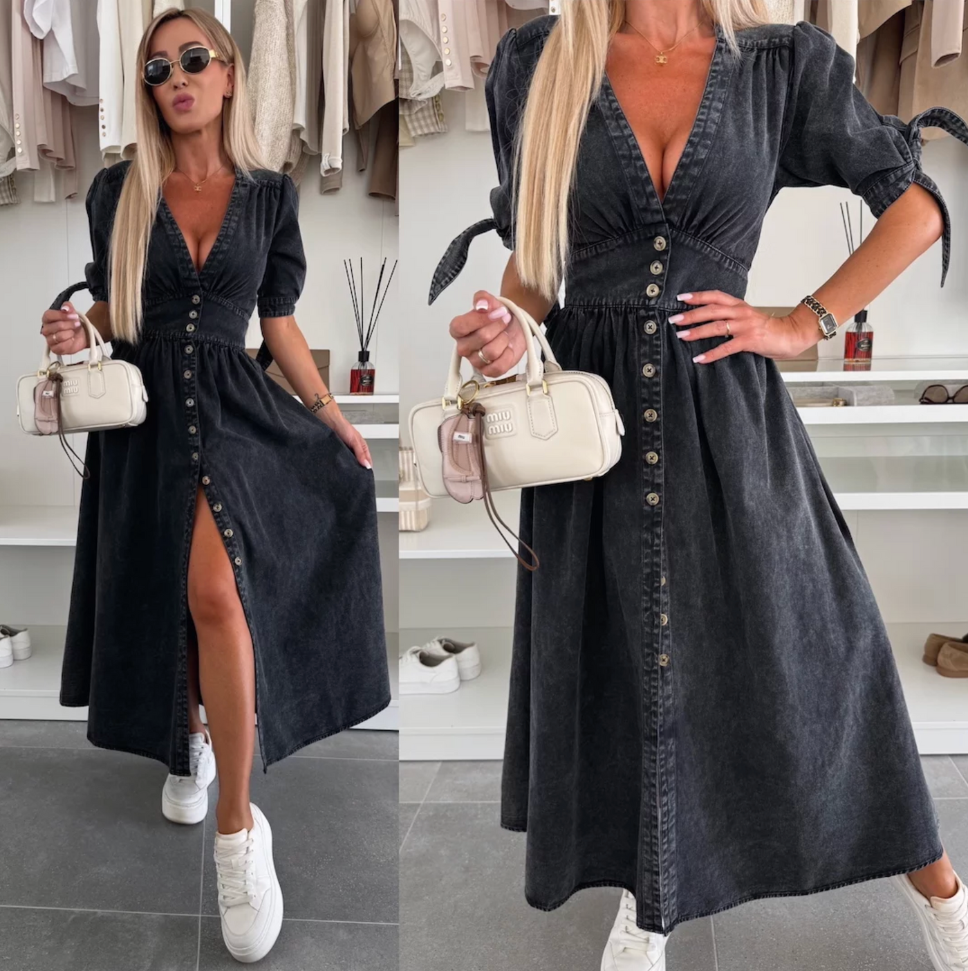 Elsie™ | Stilren denimklänning