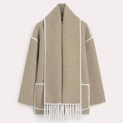 Astrid™ | Trendig Scarfjacka för Kvinnor