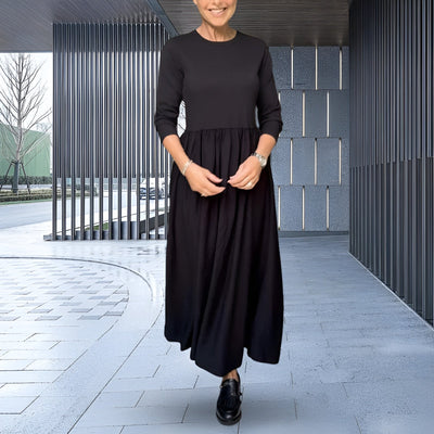 Matilda™ | Långärmad stickad midiklänning